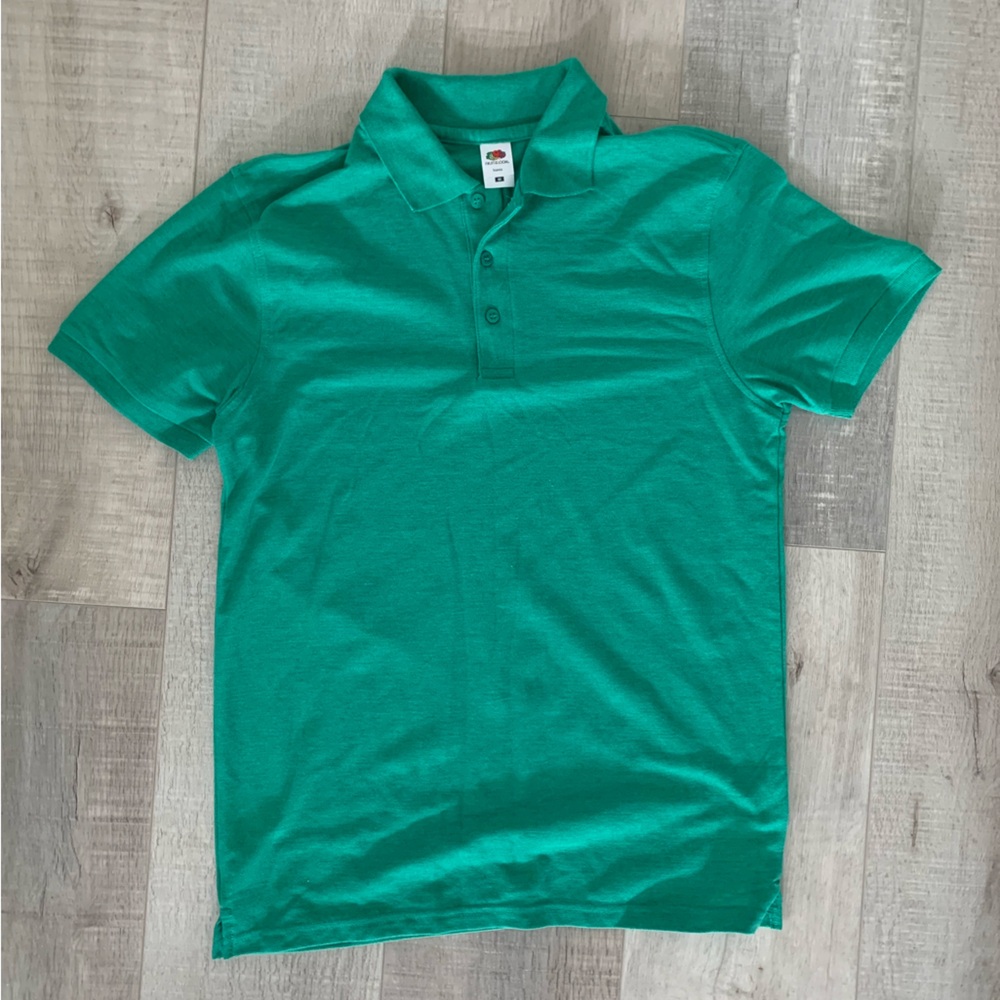 Green Fruit of the Loom Polo Shirt